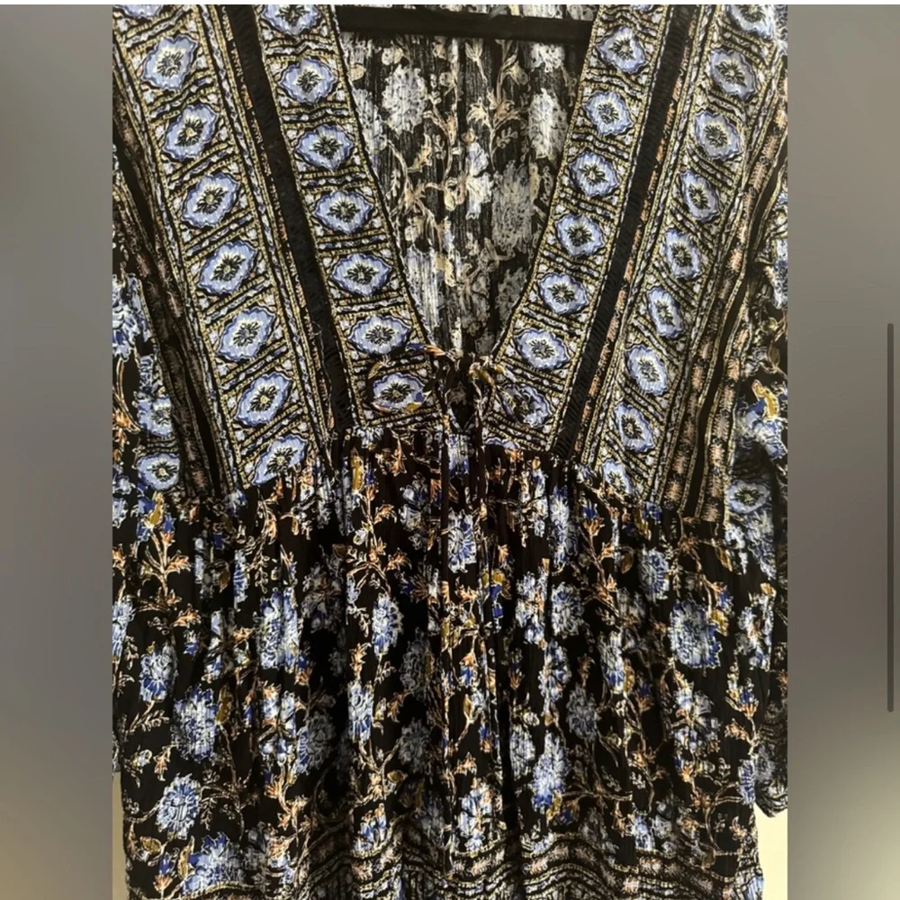 Free People Moonlight Dance Boho Floral Mini Dress